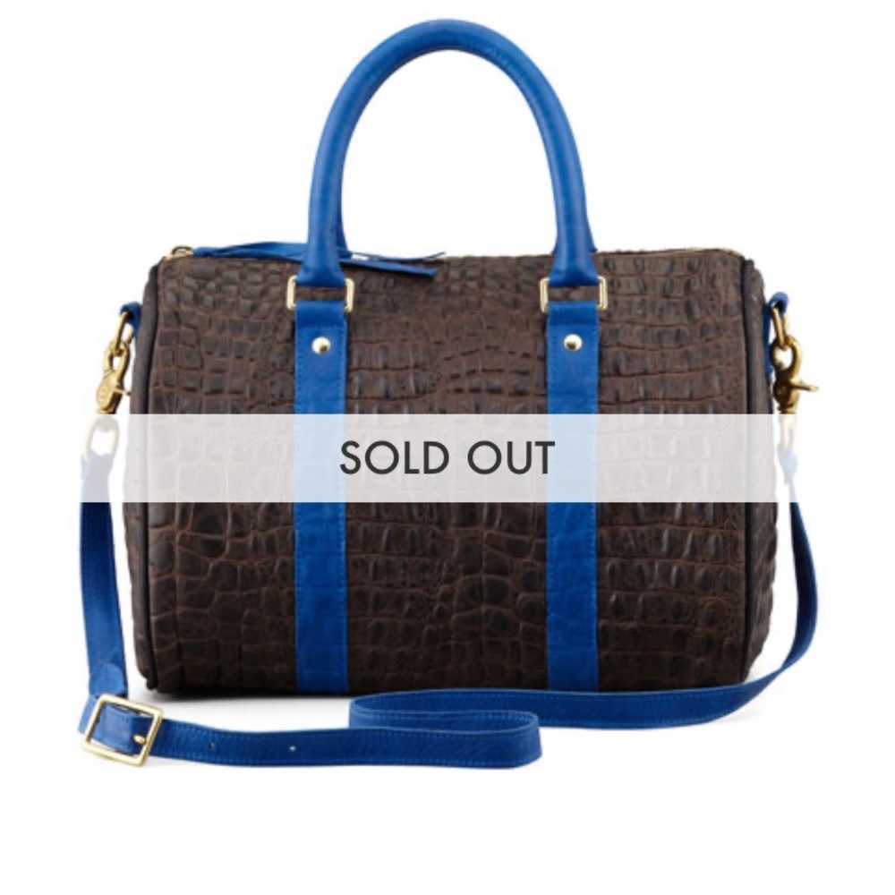 Clare V. Embossed Leather Duffle w/strap